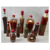502 - LOT OF KITCHEN DECOR GLASS BOTTLES (307)