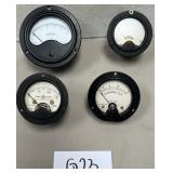 11 - VINTAGE PANEL VOLT AND AMP METERS (G23)