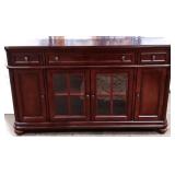 11 - ELEGANT MAHOGANY BUFFET SIDEBOARD CABINET