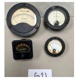 11 - VINTAGE ANALOG ELECTRICAL METER SET (G21)