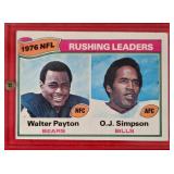 N - 1976 PAYTON / SIMPSON RUSHING LEADERS CARD