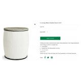 43 - WHITE METAL BARREL STORAGE BIN