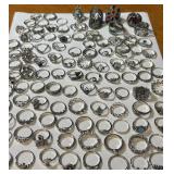 11 - LARGE LOT COSTUME RING COLLECTION (A207)