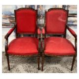 11 - PAIR OF MATCHING VINTAGE ARM CHAIRS