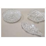 11 - 3 PIECES CRYSTAL DISHES (E4)