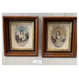 11 - 2 PIECES VINTAGE PORTRAIT ART (G12)