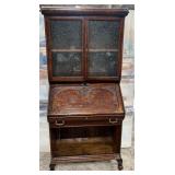 11 - ANTIQUE DROP FRONT SECRETARY NDESK