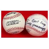 11 - LOT OF 2 COLLECTIBLE BASEBALLS (A140)