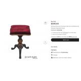 11 - VINTAGE STOOL W/ UPHOLSTERED DEAT (E3)