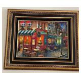 W - FRAMED RESTAURANT STREET ART (L82)