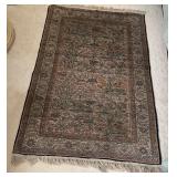 W - ORIENTAL WOOL AREA RUG FLORAL (N12)