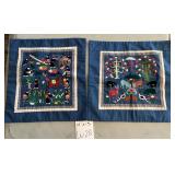 W - PAIR HANDMADE EMBROIDERED PILLOW COVERS (W28)