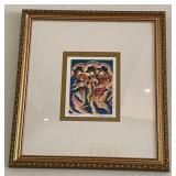 W - FRAMED MODERN ART MUSIC SCENE (L86)