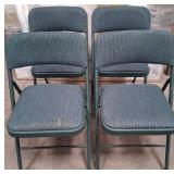 11 - LOT OF 4 BLUE FOLDING CHAIRS