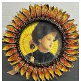 N - JAY STRONGWATER ROUND FRAME W/ ART (N143)