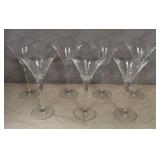 11 - LOT OF 7 MARTINI GLASSES (G17)