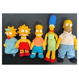 N - LOT OF 5 SIMPSONS CHARACTER DOLLS (N72)
