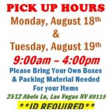 AUCTION PICK UP DAYS & HOURS