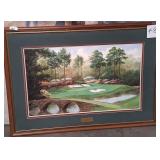 460 - AUGUST GOLF COURSE PRINT FRAMED (F8)