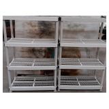 11 - LOT OF 2 4-TIER STORAGE SHELVING UNITS
