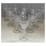 11 - LOT OF 12 CRYSTAL WINE GLASSES (B25)