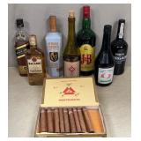 11 - LOT OF LIQUOR BOTTLES & CIGARS (G27)