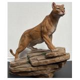 N - MOUUNTAIN LION SCULPTURE 14"T (N4)
