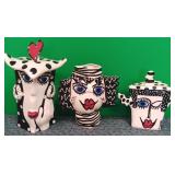 11 - 3 PIECES JARILYNN BABROFF CERAMIC ART (P5)
