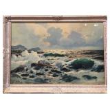 11 - SEASCAPE OIL PAINTING FRAMED