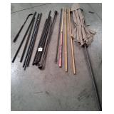 460 - PATIO UMBRELLA, WALKING STICKS, DRAPERY RODS