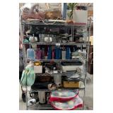 11 - METAL ROLLING RACK W/CONTENTS (G50)