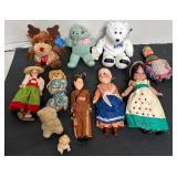 N - MIXED LOT OF COLLECTIBLE DOLLS & ANIMALS (N146