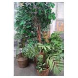 11 - MIXED LOT OF FAUX PLANTS & TREE