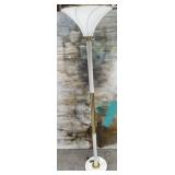 11 - VINTAGE FLOOR LAMP WITH WHITE SHADE