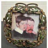 N - JAY STRONGWATER PHOTO FRAME W/ ART (N142)