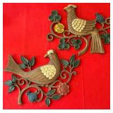 T - PAIR OF VINTAGE SYROCO BIRD WALL PLAQUES (L92)