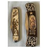 T -DAVEY CROCKET & WILD BILL HICKOCK POCKET KNIVES