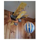 T - HANGING DECOR: PLANE & BALLOON PAIR (F3)
