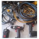 T - CORDLESS TOOLS & EXTENSION CORDS LOT (G16)