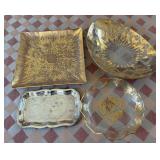 T - VTG SQUARE CANDY DISH, BOWL & PLATTERS (L11)