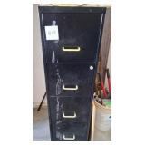 T - BLACK FOUR-DRAWER METAL CABINET (G49)