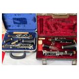 T - LOT OF 2 VINTAGE CLARINETS W/ CASES (L105)