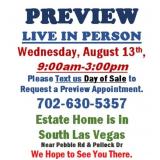PREVIEW LIVE IN PERSON - Wednesday, August 13th