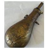 T - ANTIQUE U.S. MILITIA POWDER FLASK (L19)