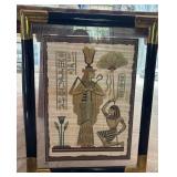 T - FRAMED EGYPTIAN PAPYRUS ARTWORK (Y35)