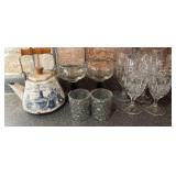 T - VINTAGE TEAPOT & GLASSWARE SET (K27)