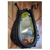 T - STAINED GLASS HORSE MIRROR (F1)