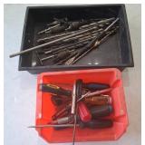 T - TWO BINS ï¿½ DRILL BITS, SCREWDRIVERS (G22)