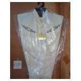 T - WHITE EMBROIDERED WESTERN SHIRT (F29)