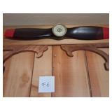 T - WOODEN PROPELLER WALL CLOCK (F6)